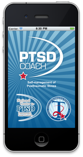 the front page of the PTSD Coach App